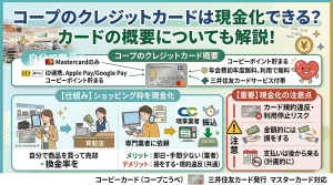 コープのクレジットカードは現金化できる?カードの概要についても解説!