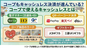 コープもキャッシュレス決済が進んでいる？コープで使えるキャッシュレスとは？