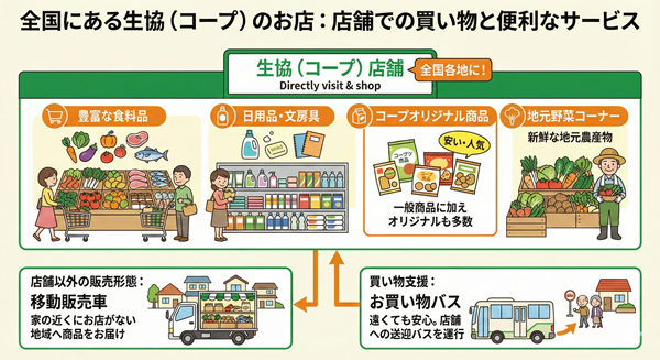 全国各地にある生活協同組合のお店